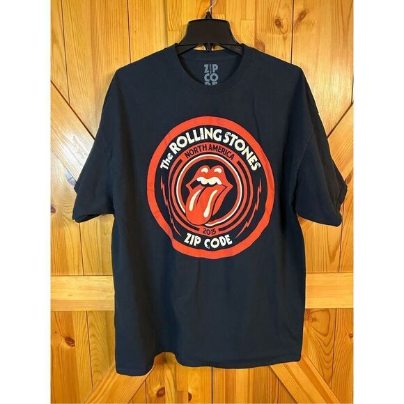 The Rolling Stones Zip Code North American 2015 Tour Tee Shirt Size 2XL (8015) - Picture 1 of 5